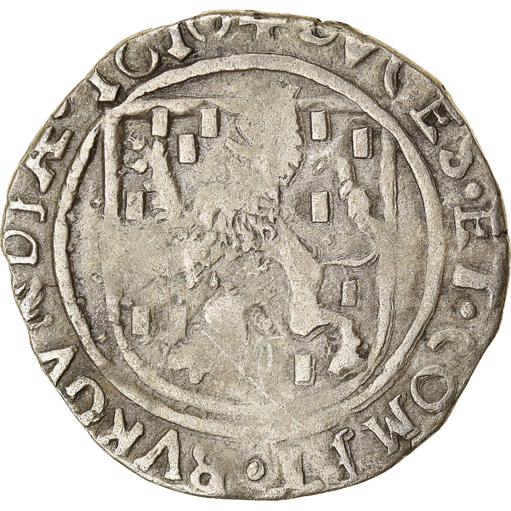 Coin, Spain, Franche-Comté, Albert & Isabella, Carolus, 1610, Dole, VF(30-35)