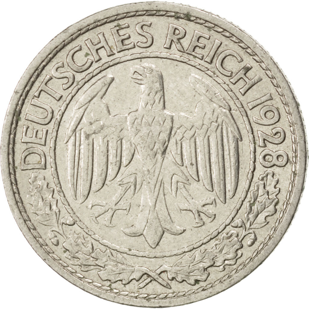 Münze, Deutschland, Weimarer Republik, 50 Reichspfennig, 1928, Berlin, SS