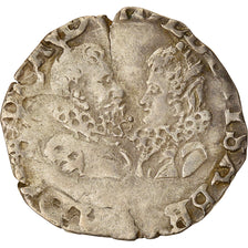 Coin, Spain, Franche-Comté, Albert & Isabella, Carolus, 1618, Dole, EF(40-45)