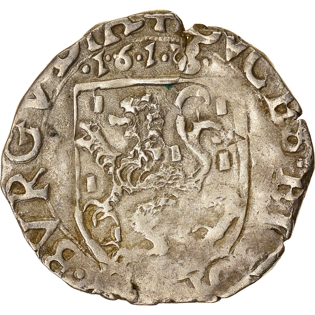 Coin, Spain, Franche-Comté, Albert & Isabella, Carolus, 1618, Dole, EF(40-45)
