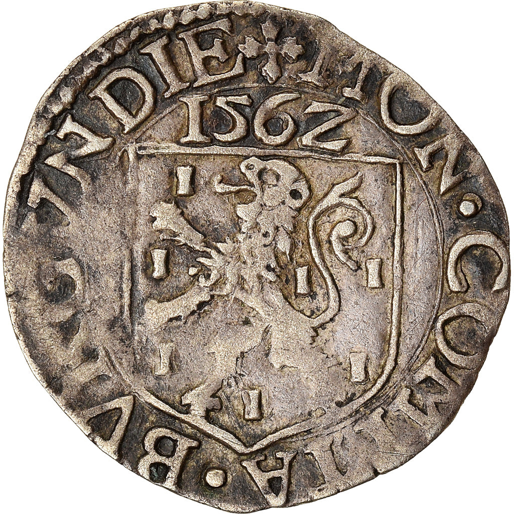 Coin, Spain, Franche-Comté, Philip II, Carolus, 1562, Dole, Rare, AU(50-53)