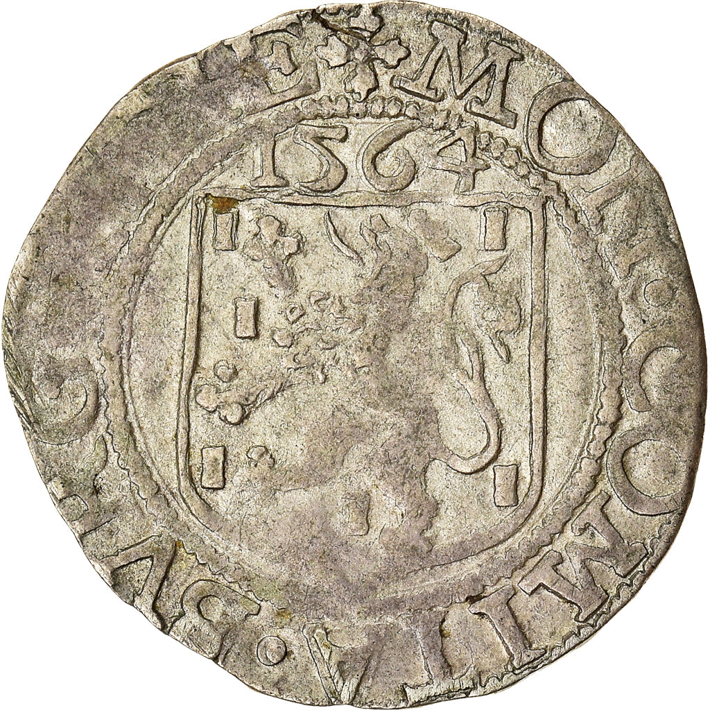 Munten, Spanje, Franche-Comté, Filip II, Carolus, 1564, Dole, ZF, Billon