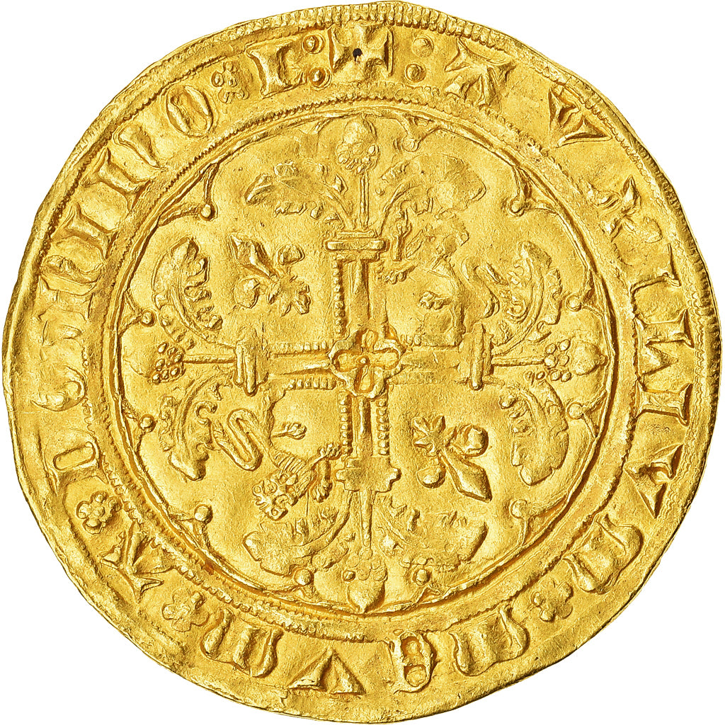 Coin, France, Aquitaine, Edward the Black Prince, Hardi d'or, Bordeaux