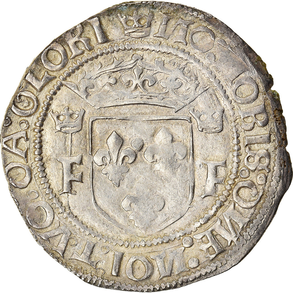 Monnaie, France, François Ier, 1/2 Teston, Dijon, 