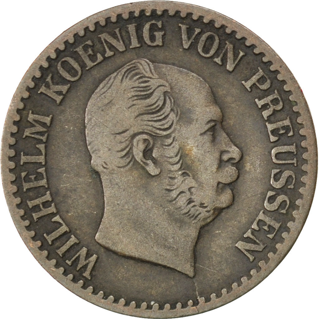 GERMAN STATES, Groschen, 1864, Berlin, KM #485, EF(40-45), Silver, 2.08