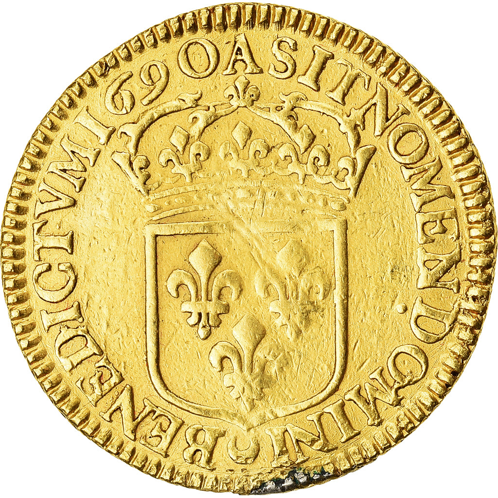 Munten, Frankrijk, Louis XIV, Double louis d'or à l'écu, 2 Louis D'or, 1690