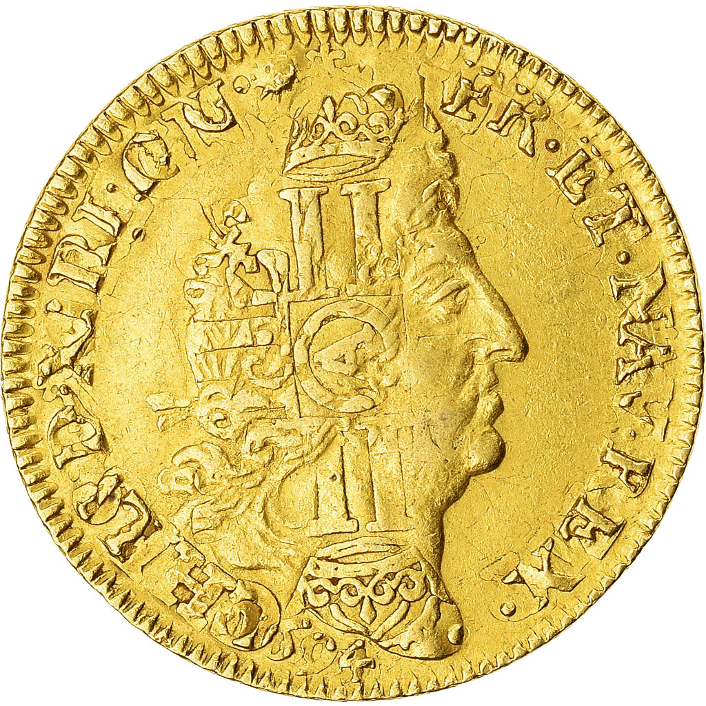 Moneta, Francja, Louis XIV, Louis d'or aux 4 L, Louis d'Or, 1694, Paris