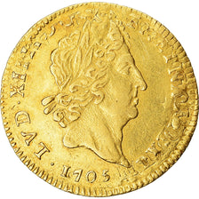 Moneta, Francia, Louis XIV, 1/2 Louis d'or aux insignes, 1/2 Louis d'or, 1705