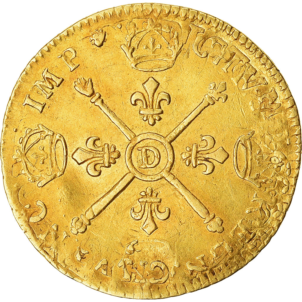 Moneta, Francia, Louis XIV, 1/2 Louis d'or aux insignes, 1/2 Louis d'or, 1705