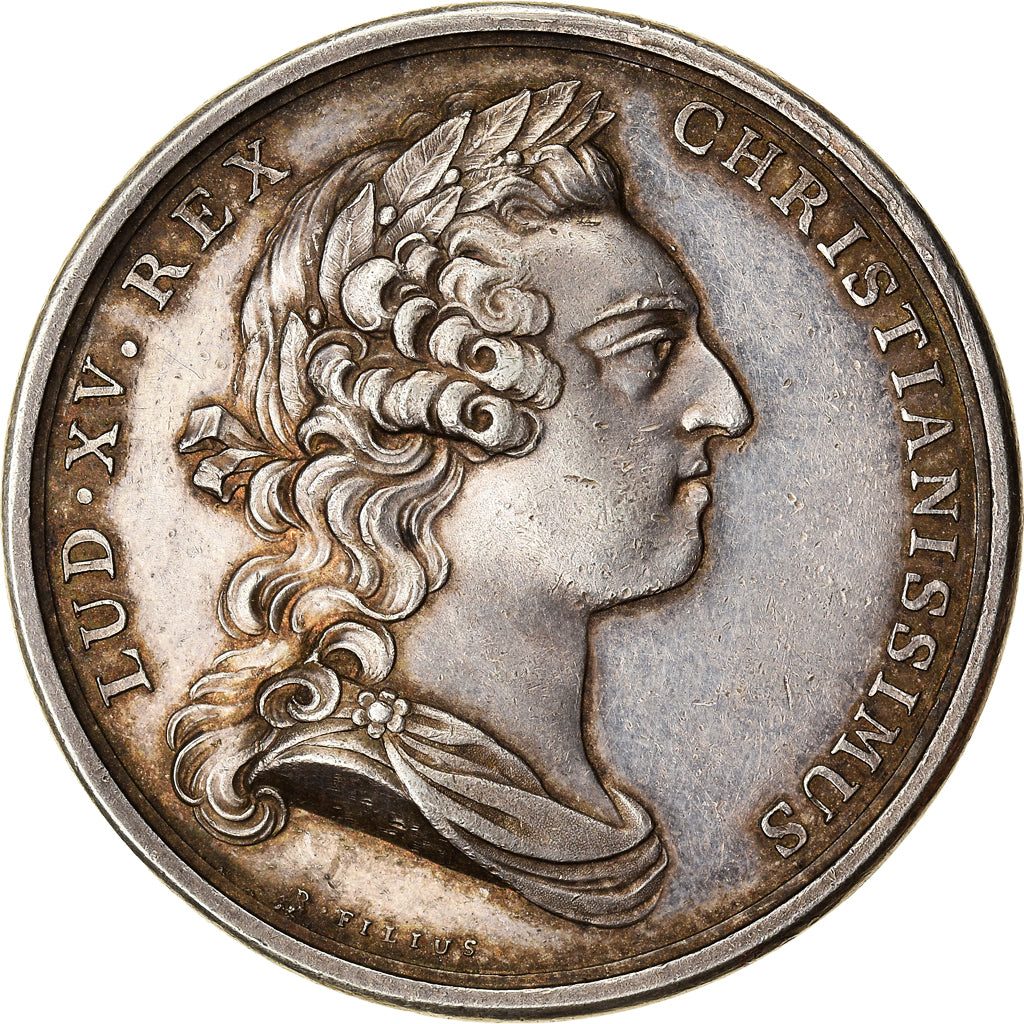 Francia, medalla, Royal, Louis XV, Naissance du Comte d'Artois, 1757, Filius