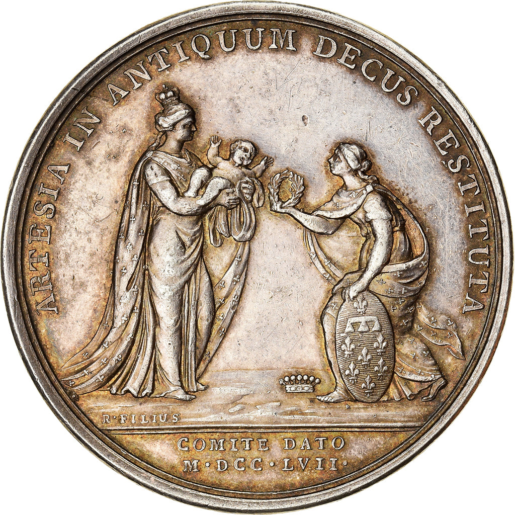 Francia, medalla, Royal, Louis XV, Naissance du Comte d'Artois, 1757, Filius