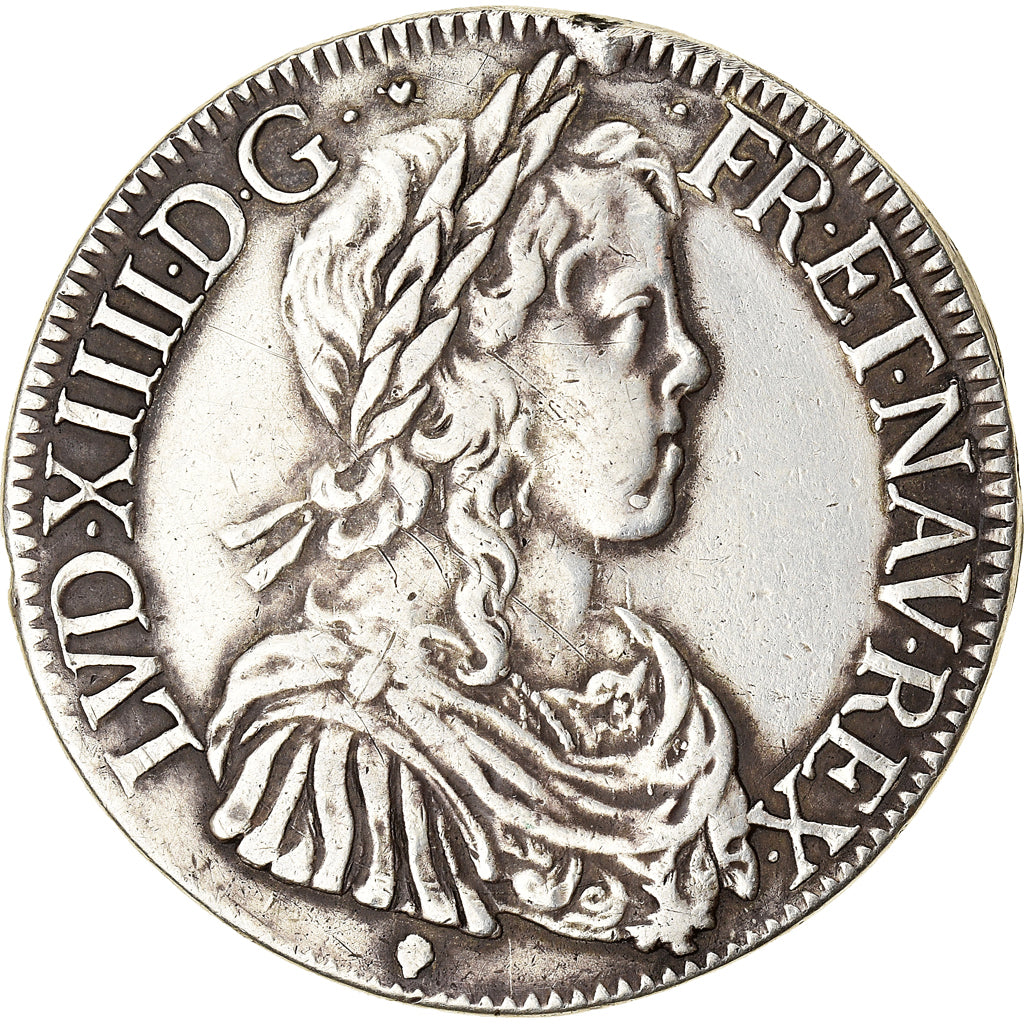 Moeda, França, Louis XIV, Écu à la mèche longue, Ecu, 1649, Toulouse