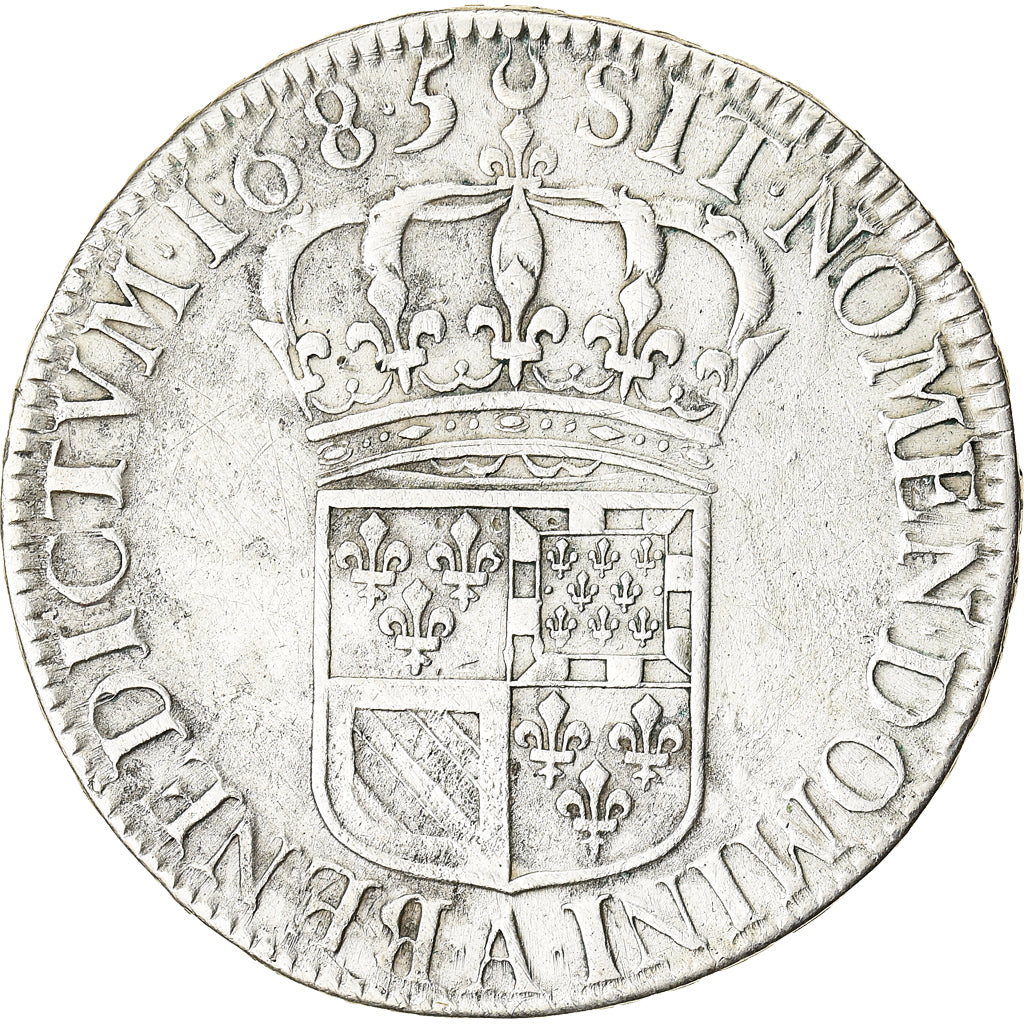 Moeda, França, Louis XIV, 1/2 Écu de Flandre, 1/2 Ecu, 1685, Paris