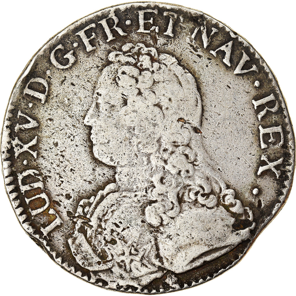 Munten, Frankrijk, Louis XV, Écu aux branches d'olivier, Ecu, 1736, Perpignan