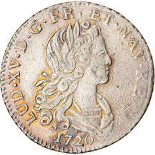 Moeda, França, Louis XV, Petit Louis d'argent (3 livres), 1/3 Ecu, 1720