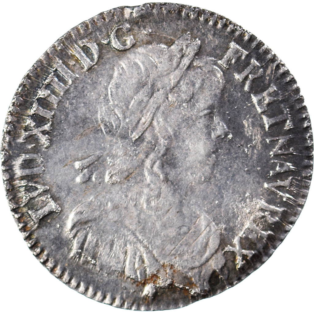 Munten, Frankrijk, Louis XIV, 1/12 Écu à la mèche longue, 1/12 ECU, 10 Sols
