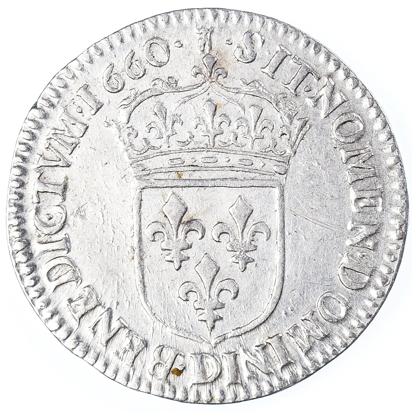 Monnaie, France, Louis XIV, 1/12 Écu au buste juvénile, 1/12 ECU, 10 Sols