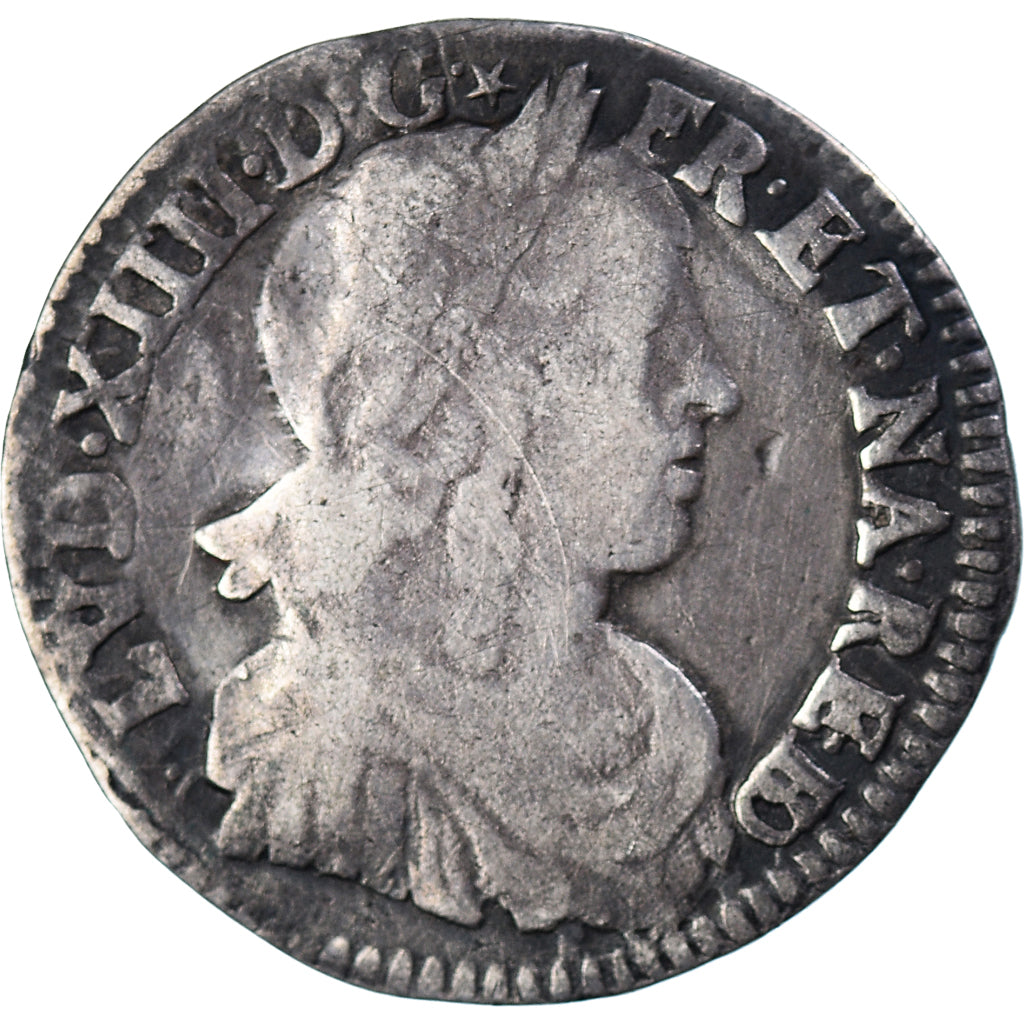 Munten, Frankrijk, Louis XIV, 1/12 Écu de Béarn à la mèche longue, 1/12 ECU
