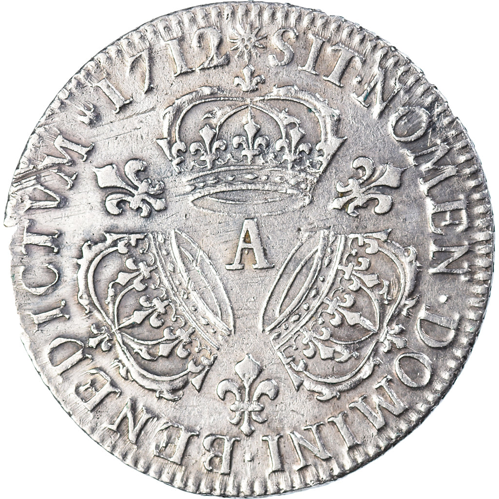 Münze, Frankreich, Louis XIV, 1/4 Écu aux 3 couronnes, 1/4 Ecu, 1712, Paris