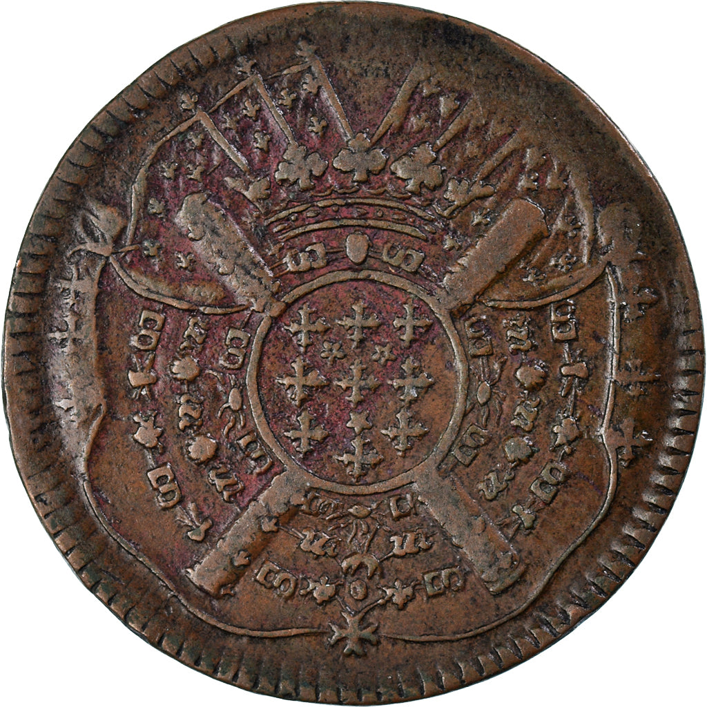 Munten, Frankrijk, Louis XIV, Siège de Lille, 20 Sols, 1708, Lille, 
