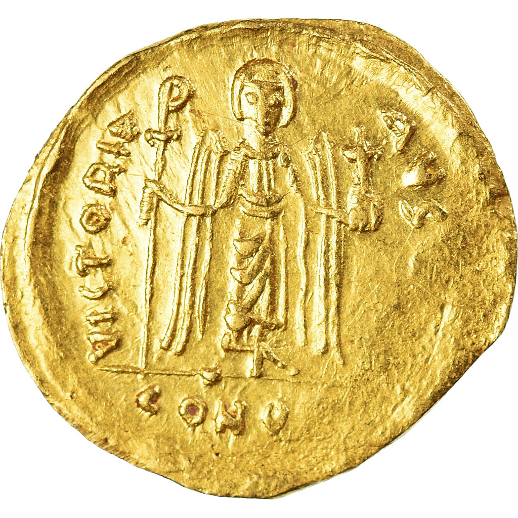 Coin, Phocas, Solidus, 607-610, Constantinople, MS(60-62), Gold, Sear:620