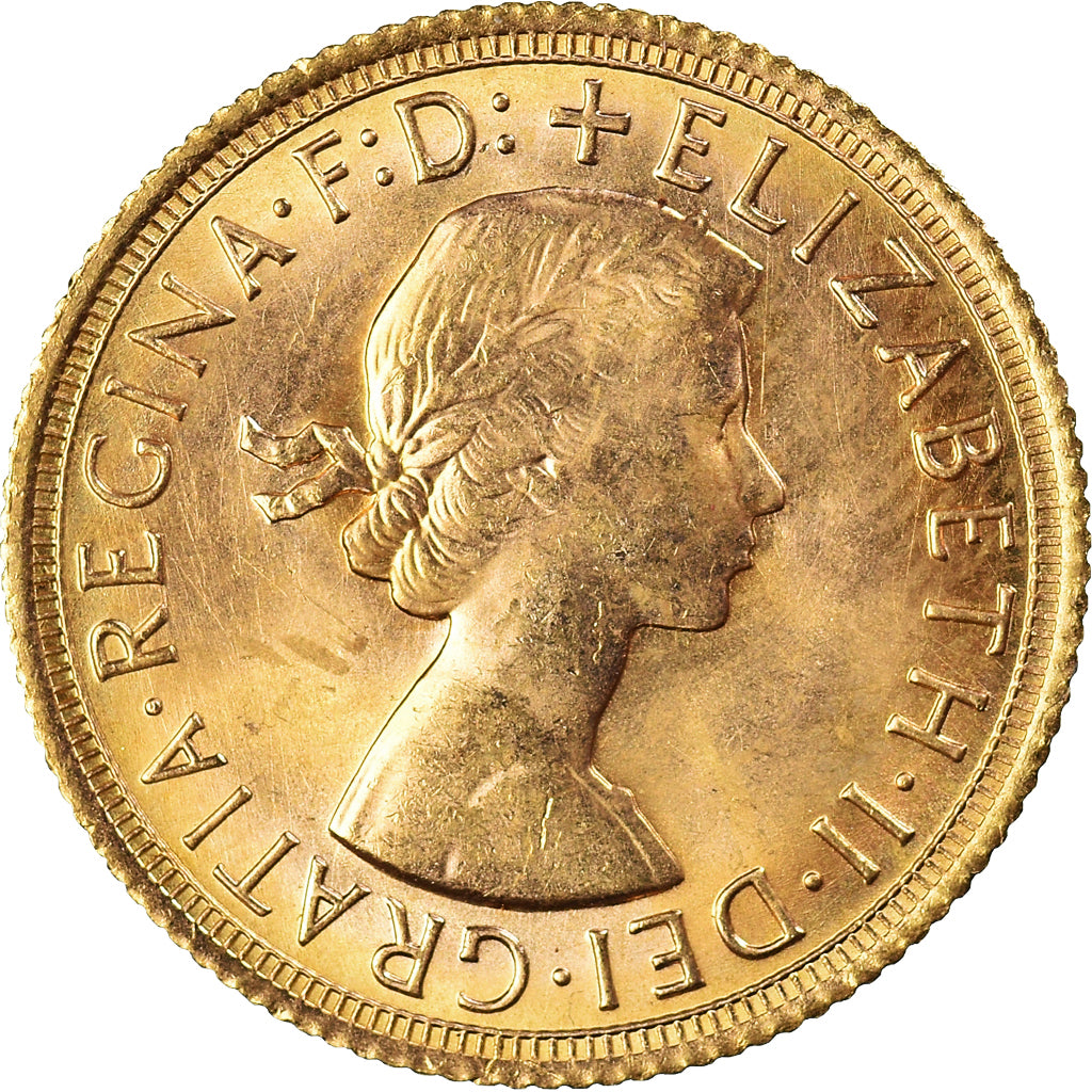 Moneta, Gran Bretagna, Elizabeth II, Sovereign, 1968, SPL+, Oro, KM:908