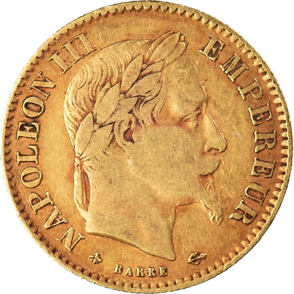 Coin, France, Napoleon III, 10 Francs, 1864, Paris, VF(30-35), Gold, KM:800.1