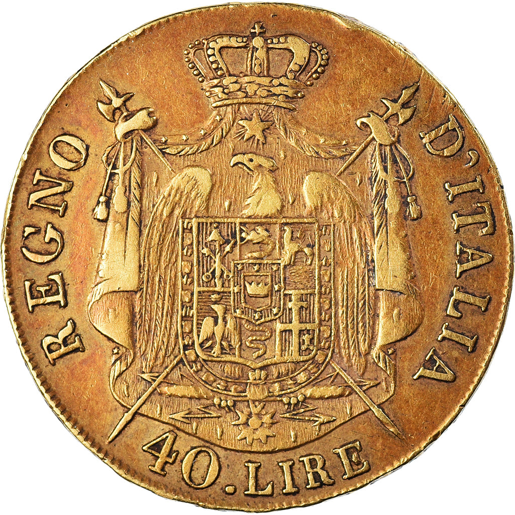 Coin, ITALIAN STATES, KINGDOM OF NAPOLEON, Napoleon I, 40 Lire, 1808, Milan