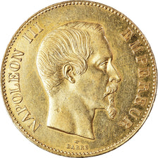 Moeda, França, Napoleon III, 100 Francs, 1858, Paris, AU(55-58), Dourado
