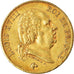 Moeda, França, Louis XVIII, 40 Francs, 1817, Paris, EF(40-45), Dourado
