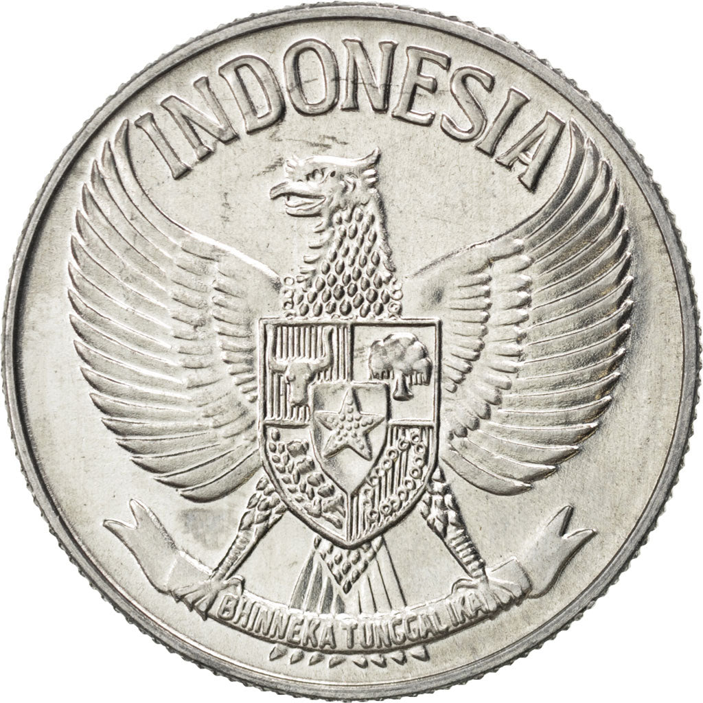 INDONESIA, 50 Sen, 1959, KM #14, MS(63), Aluminum, 29, 3.02