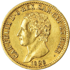Monnaie, États italiens, SARDINIA, Carlo Felice, 20 Lire, 1828, Torino, TTB+