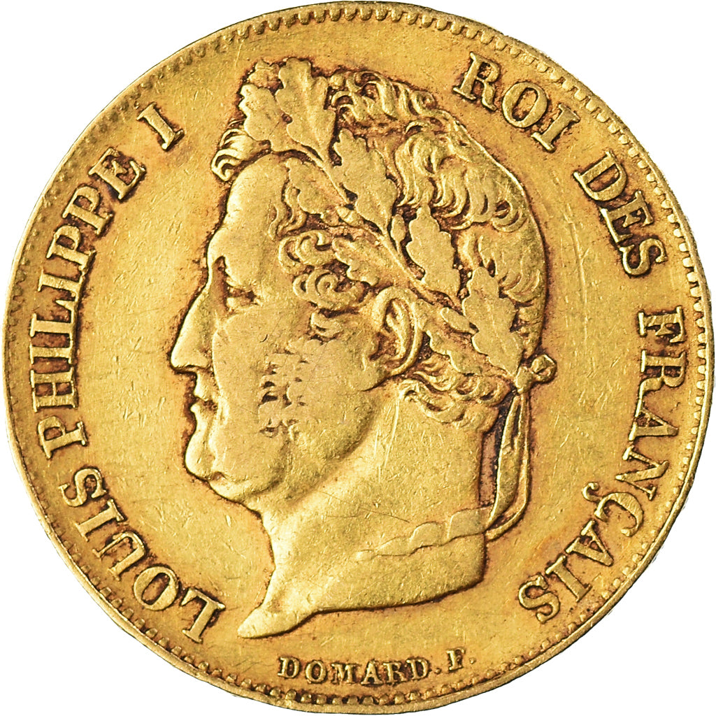 Moneta, Francja, Louis-Philippe, 20 Francs, 1842, Paris, VF(30-35), Złoto