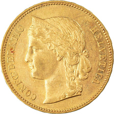Coin, Switzerland, 20 Francs, 1896, Bern, MS(60-62), Gold, KM:31.3