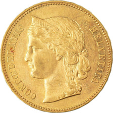 Moneta, Szwajcaria, 20 Francs, 1896, Bern, MS(60-62), Złoto, KM:31.3