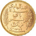 Coin, Tunisia, Muhammad al-Hadi Bey, 20 Francs, 1904, Paris, AU(55-58), Gold