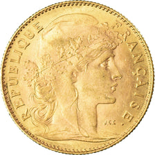Coin, France, Marianne, 10 Francs, 1908, Paris, AU(50-53), Gold, KM:846