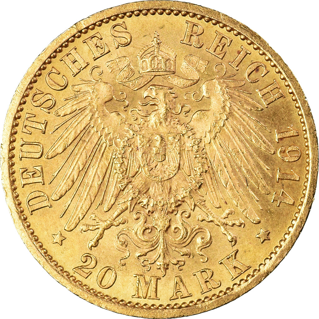 Monnaie, Etats allemands, PRUSSIA, Wilhelm II, 20 Mark, 1914, Berlin, SUP, Or