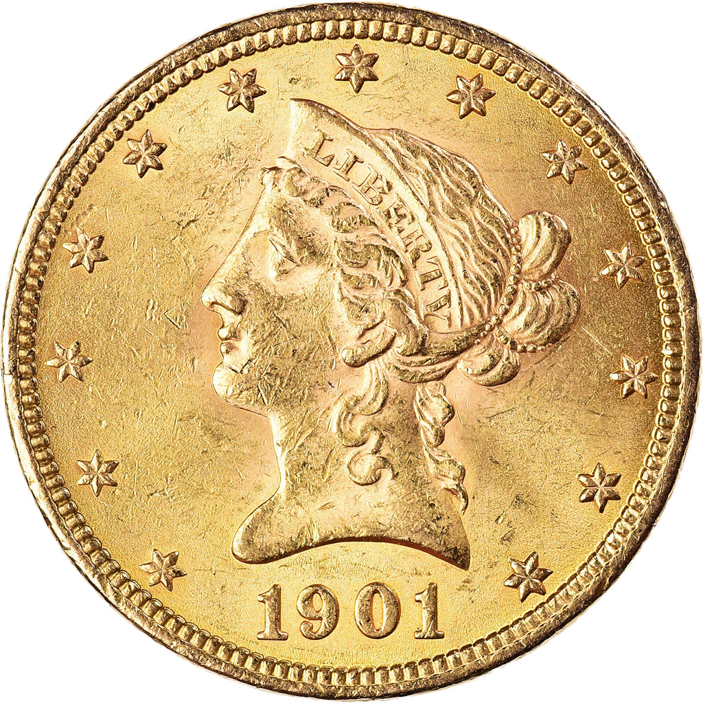 Coin, United States, Coronet Head, $10, Eagle, 1901, Philadelphia, MS(60-62)