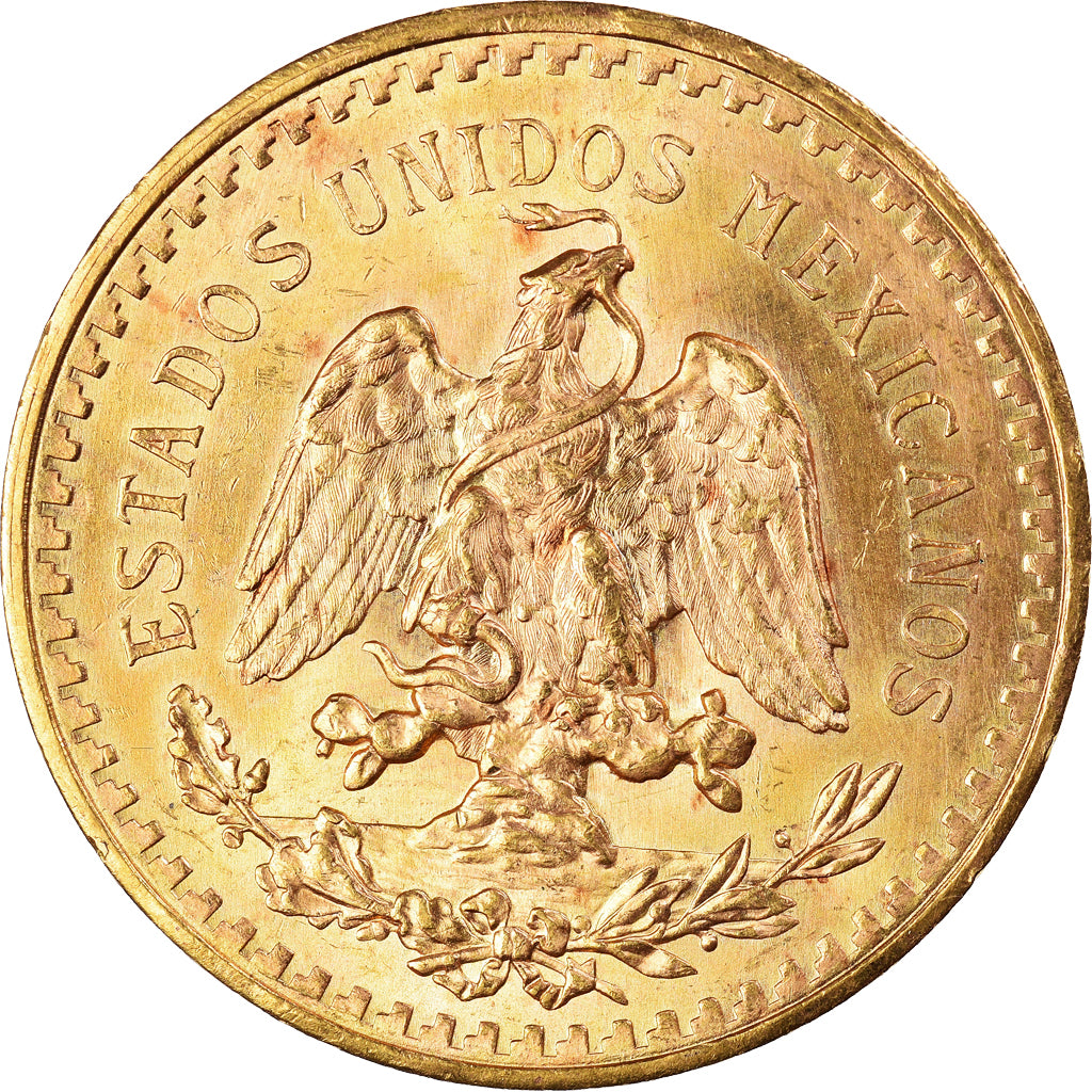 Moeda, México, 50 Pesos, 1943, Mexico City, AU(55-58), Dourado, KM:482