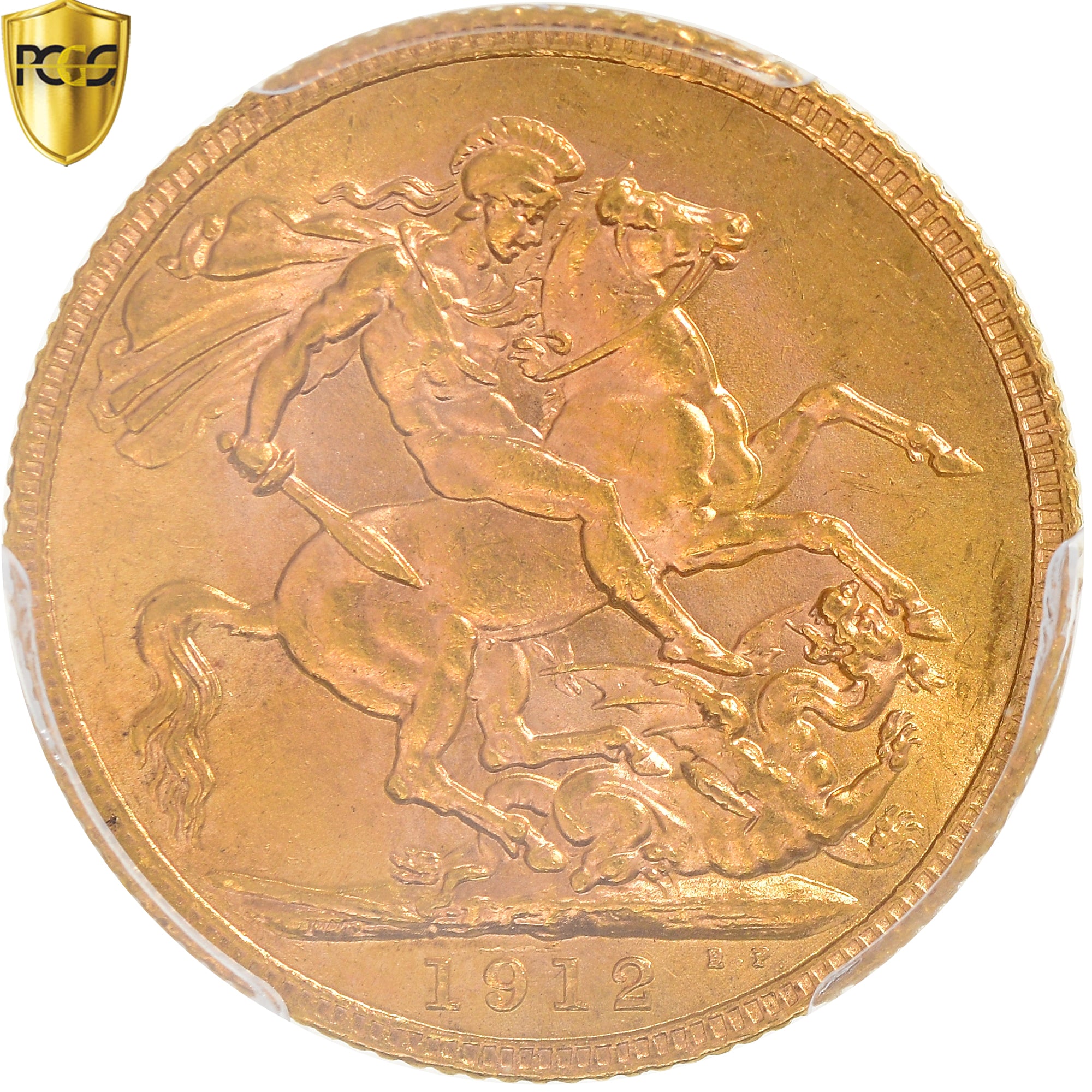 Coin, Great Britain, George V, Sovereign, 1912, PCGS, MS63, MS(63), Gold