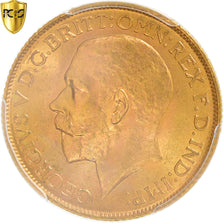 Coin, Great Britain, George V, Sovereign, 1913, Souverain, PCGS, MS64+, MS(64)