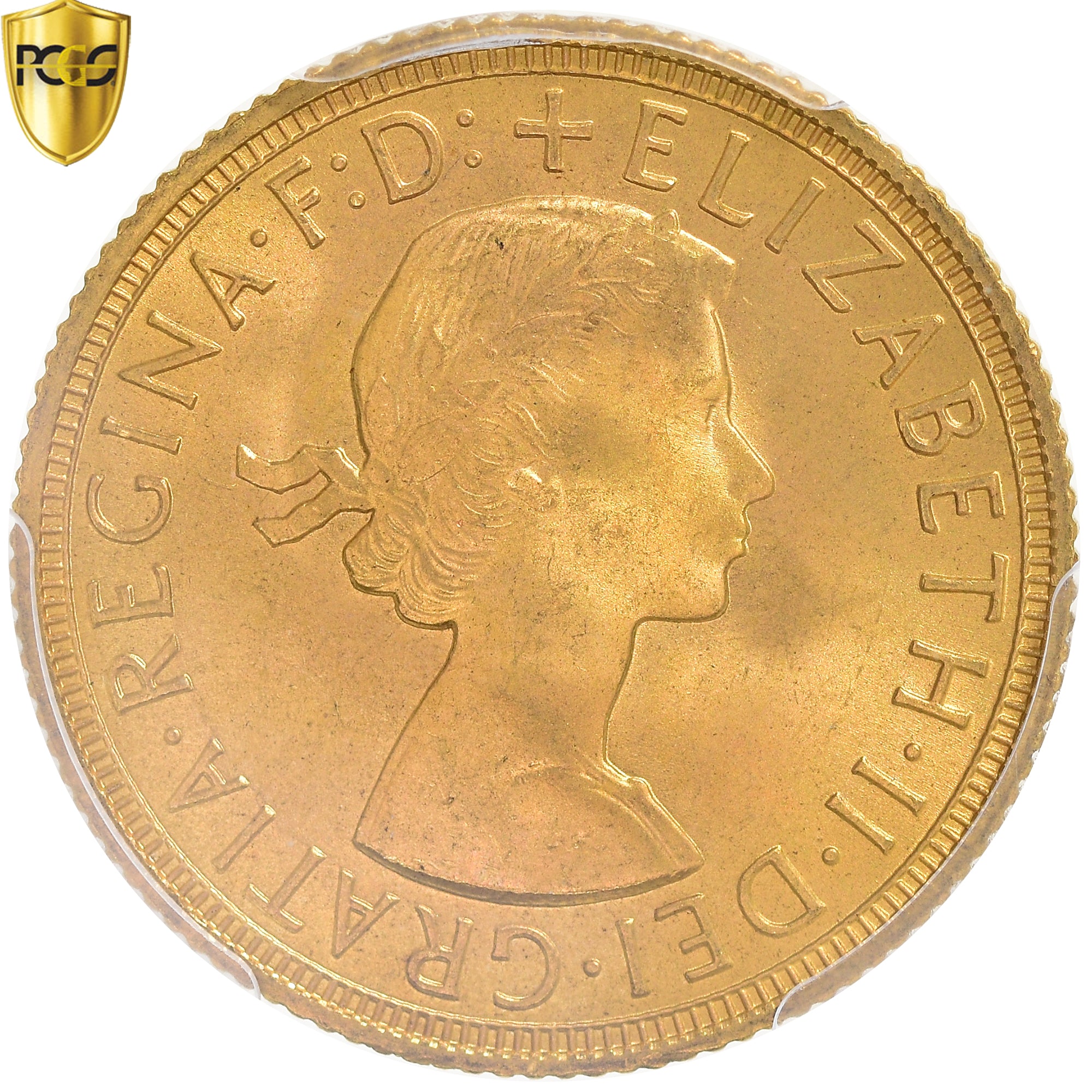 Coin, Great Britain, Elizabeth II, Sovereign, 1959, PCGS, MS66+, MS(65-70)