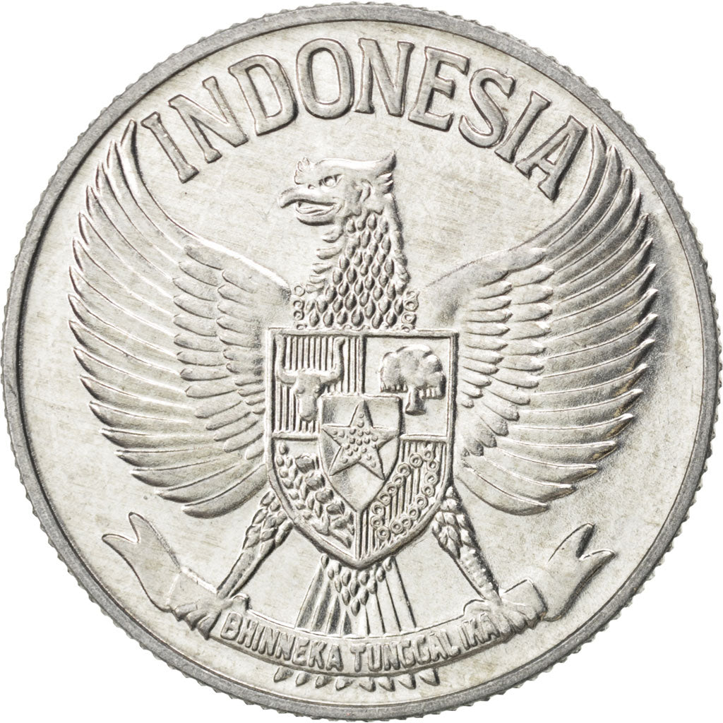 INDONESIA, 50 Sen, 1959, KM #14, MS(63), Aluminum, 29, 2.99