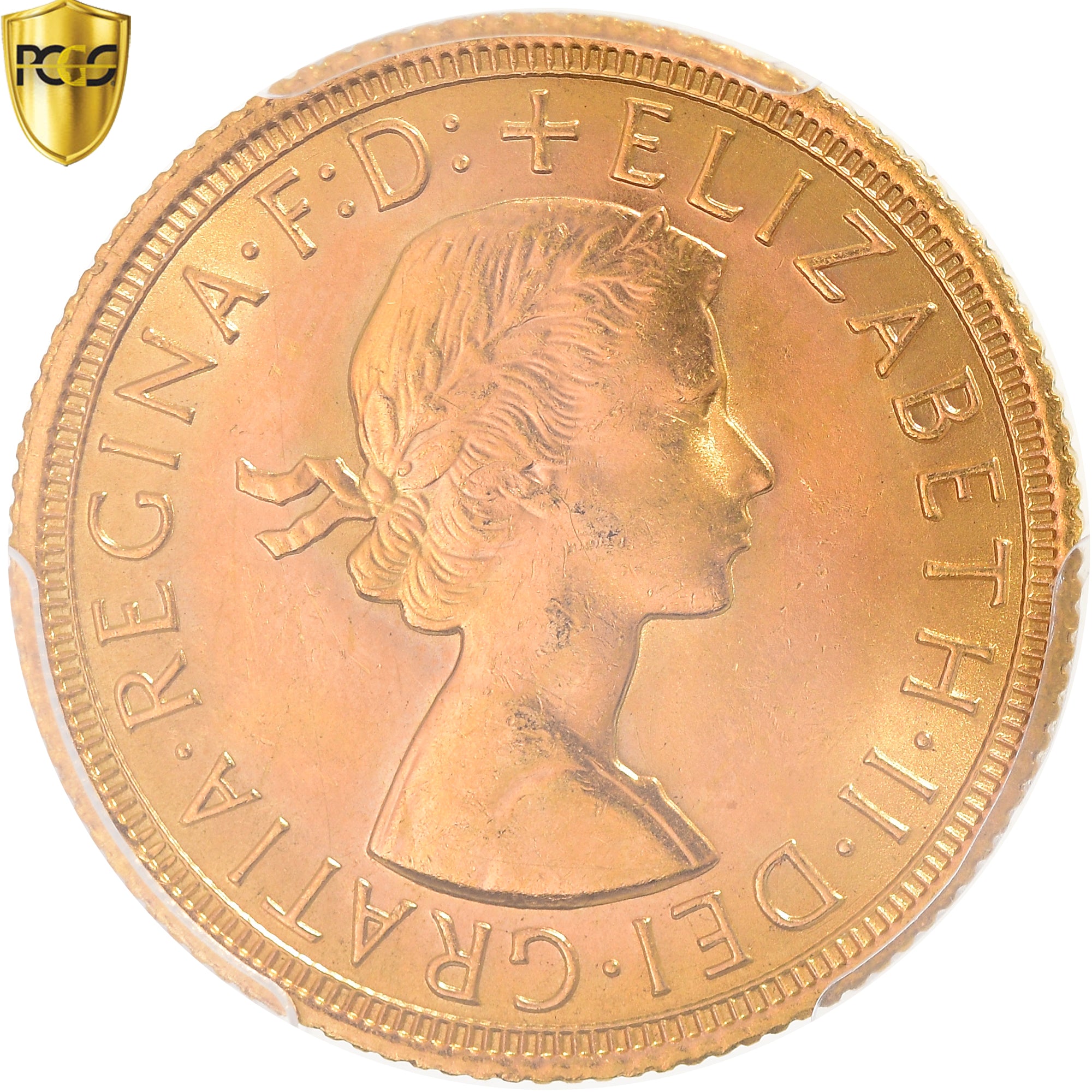Coin, Great Britain, Elizabeth II, Sovereign, 1967, PCGS, MS64, MS(64), Gold
