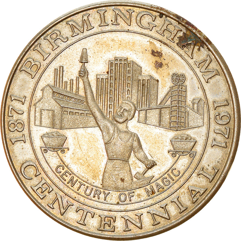 United Kingdom, Token, Birmingham Centennial, Vulcan Dedication, 1971