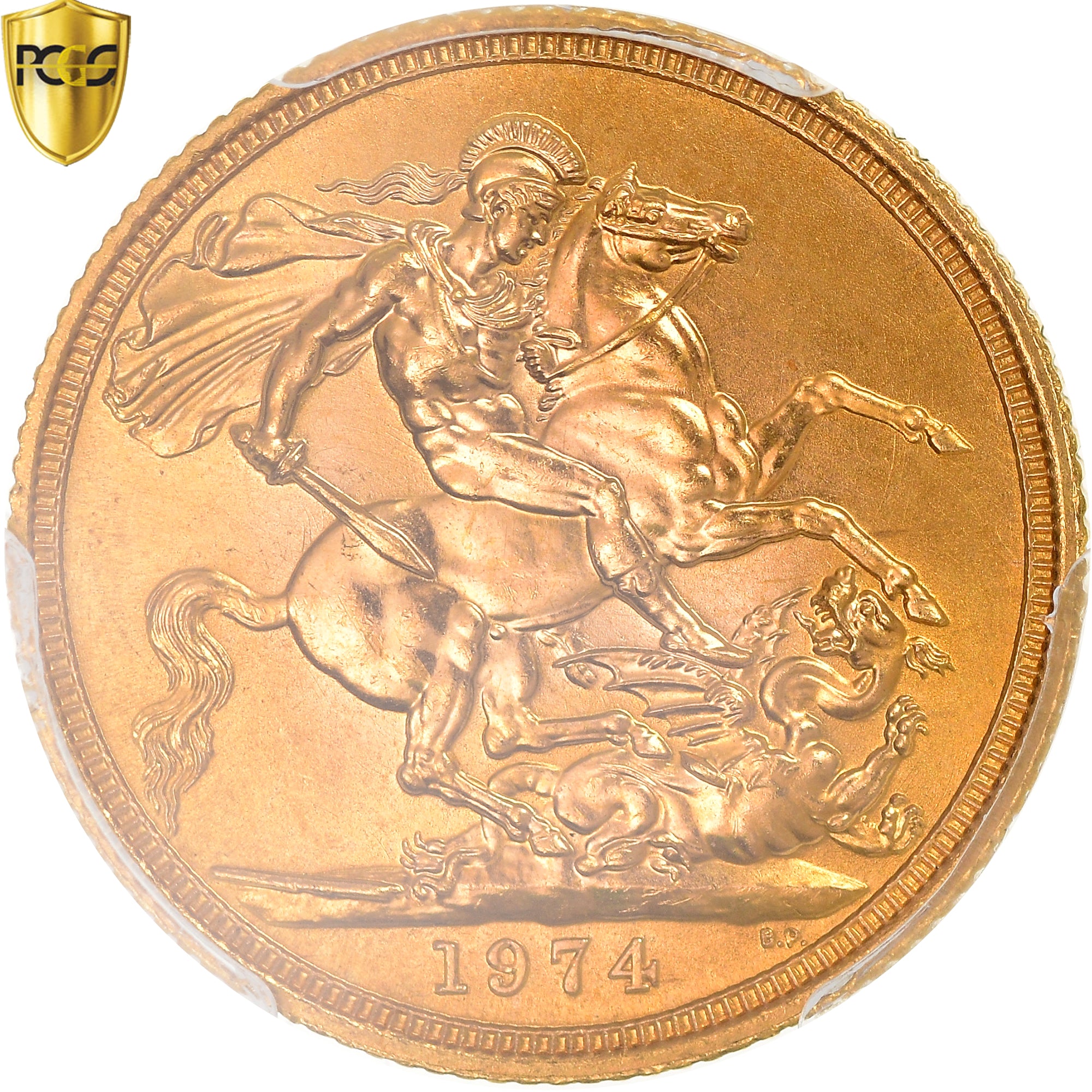 Monnaie, Grande-Bretagne, Elizabeth II, Sovereign, 1974, PCGS, MS66, FDC, Or