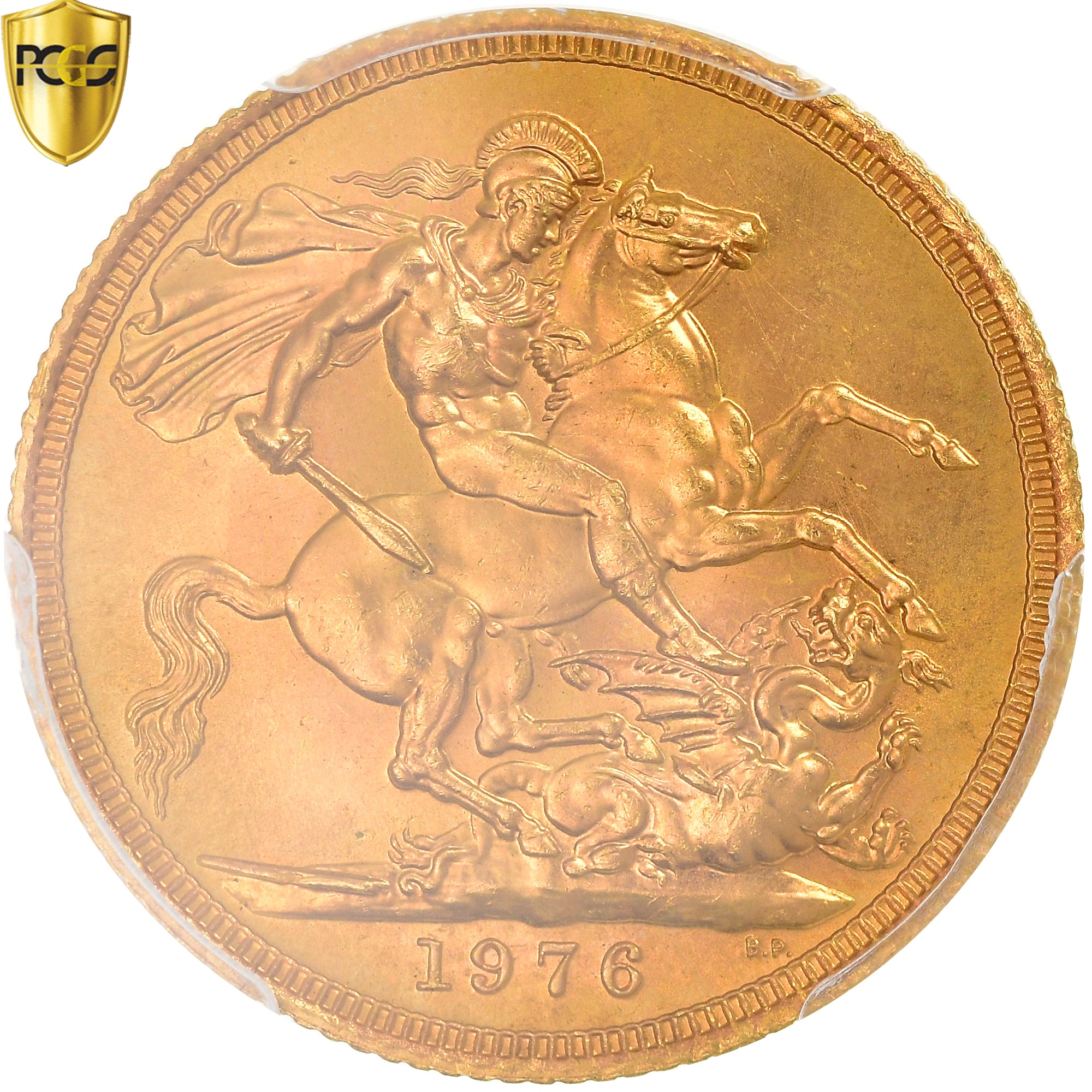 Monnaie, Grande-Bretagne, Elizabeth II, Sovereign, 1976, PCGS, MS65, FDC, Or