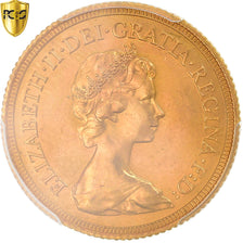 Moneda, Gran Bretaña, Elizabeth II, Sovereign, 1976, PCGS, MS66, FDC, Oro