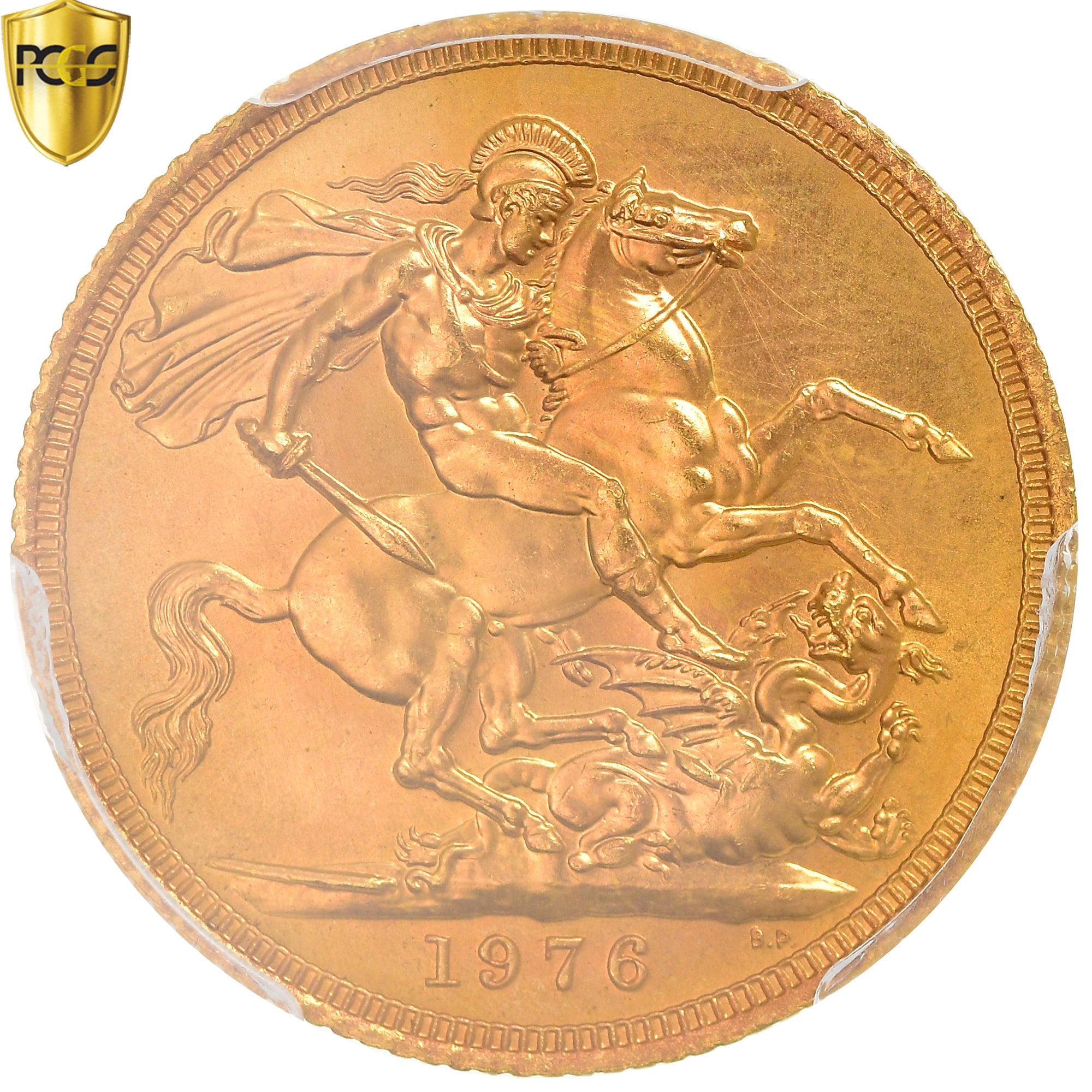 Coin, Great Britain, Elizabeth II, Sovereign, 1976, PCGS, MS66, MS(65-70), Gold